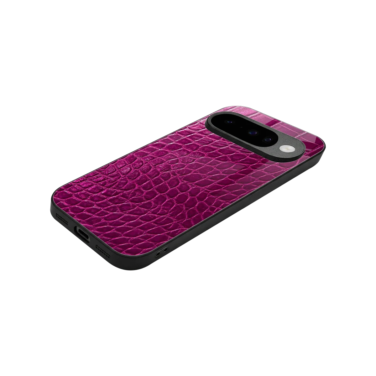 Croco Pink stylish phone case for google pixel 10 | glossy glass and slim fit