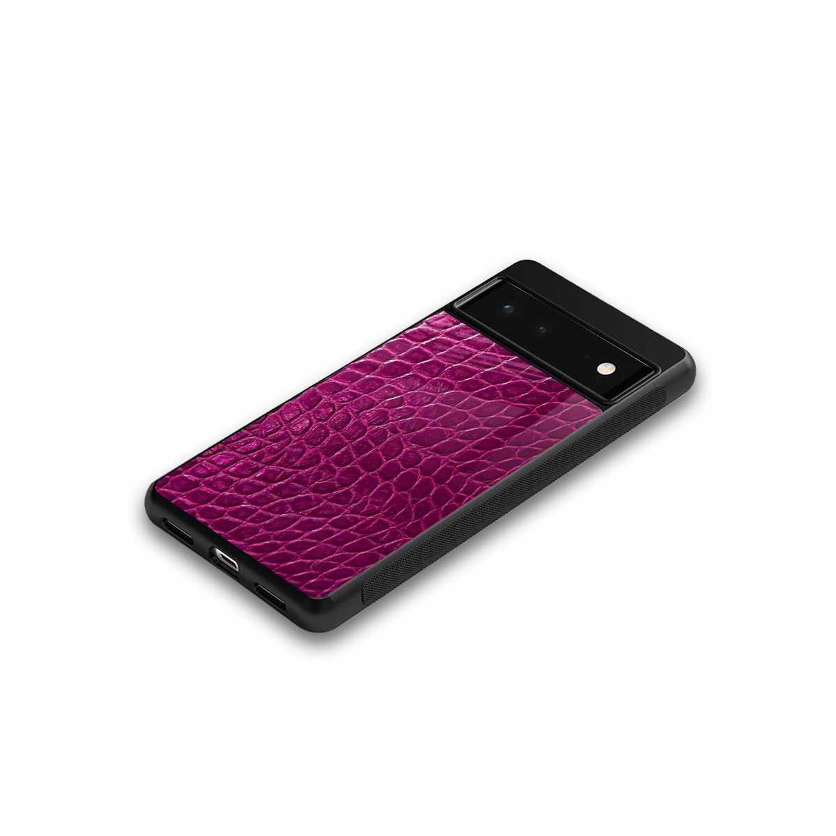 Croco Pink google pixel 6a mobile cover | shockproof glass phone case