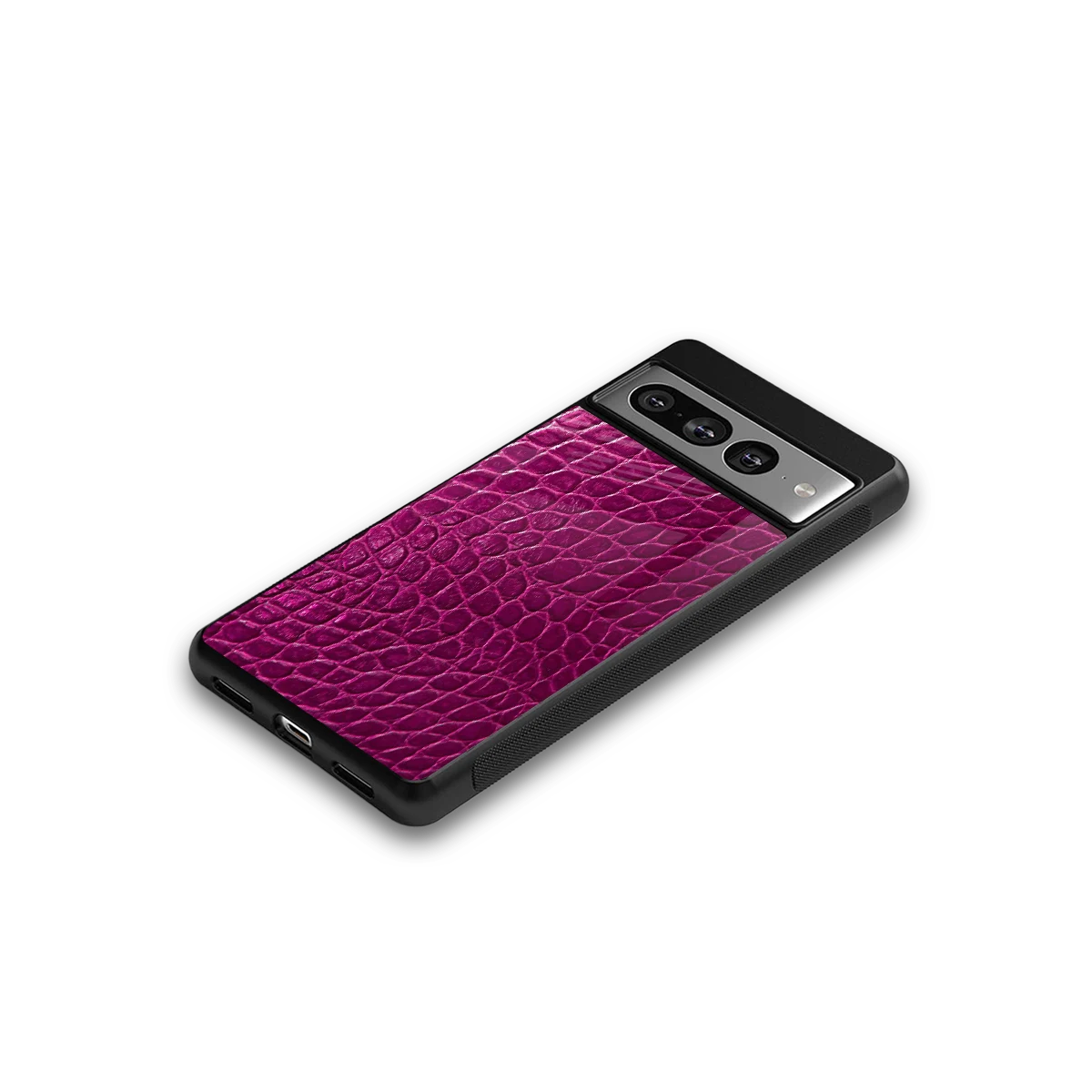 Croco Pink google pixel 7 pro mobile cover | shockproof glass phone case