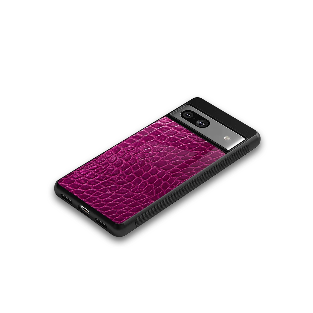 Croco Pink google pixel 7a mobile cover | shockproof glass phone case