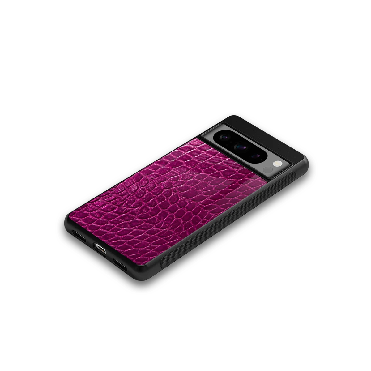 Croco Pink google pixel 8 pro mobile cover | shockproof glass phone case