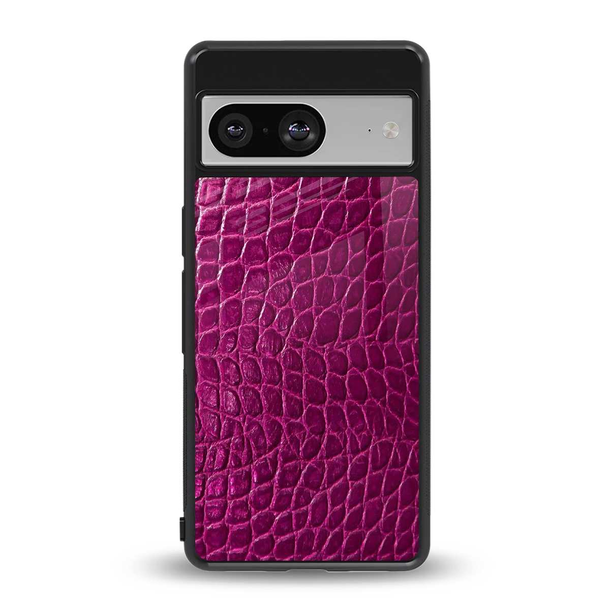 Croco Pink back phone cover | glass case for google pixel 8