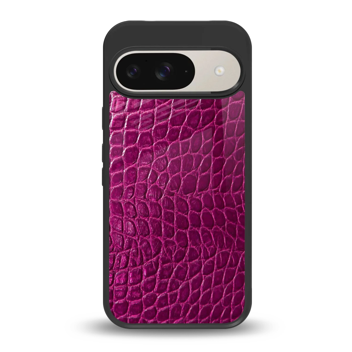 Croco Pink back phone cover | glass case for google pixel 9