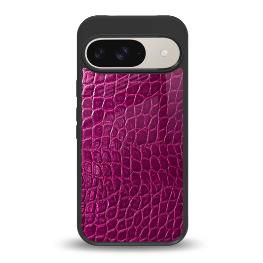 Croco Pink back phone cover | glass case for google pixel 9