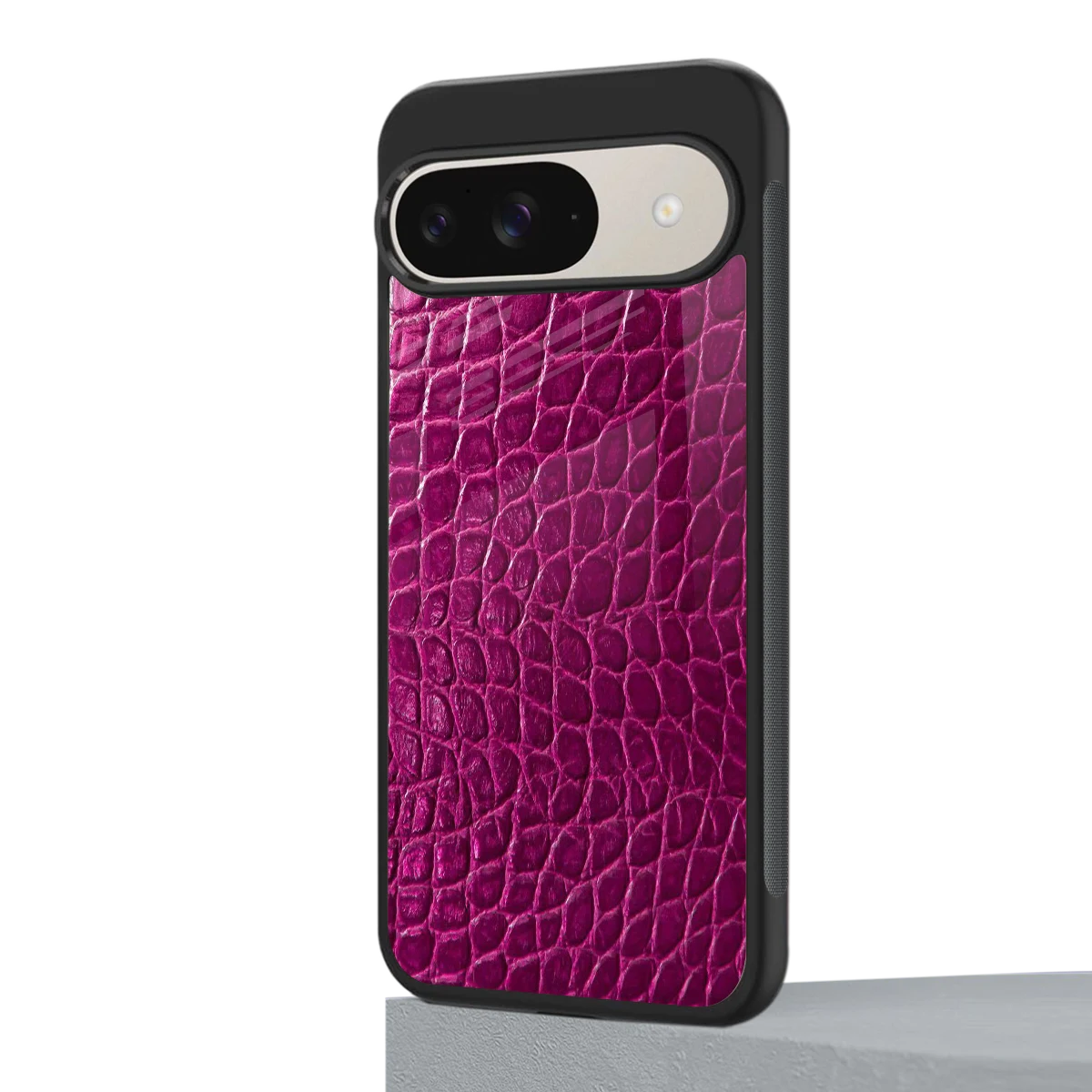Croco Pink google pixel 9 mobile cover | shockproof glass phone case