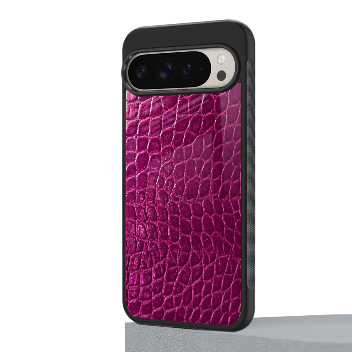 Croco Pink google pixel 9 pro mobile cover | shockproof glass phone case