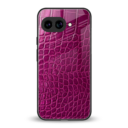Croco Pink back phone cover | glass case for google pixel 10a