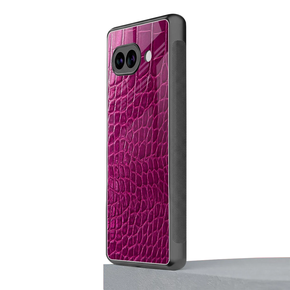 Croco Pink google pixel 10a mobile cover | shockproof glass phone case
