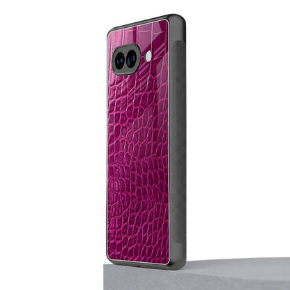 Croco Pink google pixel 10a mobile cover | shockproof glass phone case
