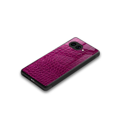 Croco Pink stylish phone case for google pixel 10a | glossy glass and slim fit