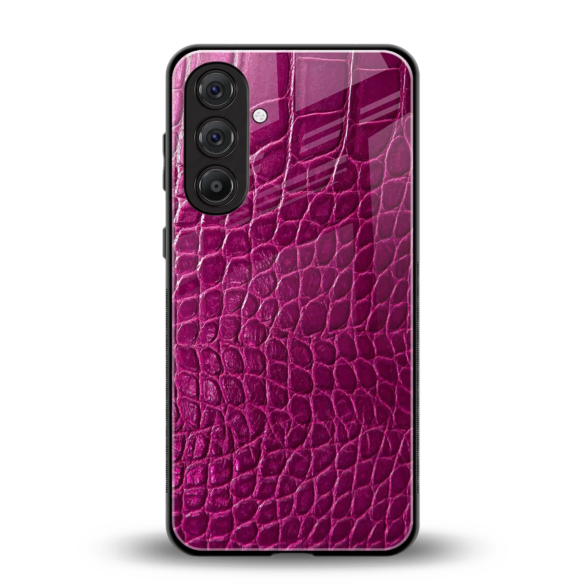 Croco Pink back phone cover | glass case for samsung galaxy a37 5g