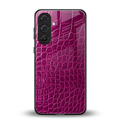 Croco Pink back phone cover | glass case for samsung galaxy a37 5g
