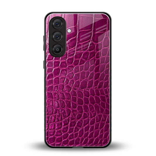 Croco Pink back phone cover | glass case for samsung galaxy m17 5g