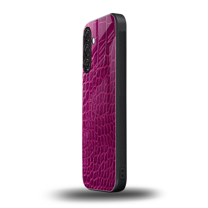 Croco Pink samsung galaxy a37 5g mobile cover | shockproof glass phone case