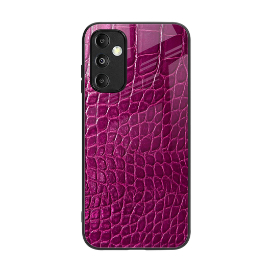 Croco Pink back phone cover | glass case for samsung galaxy m14 5g