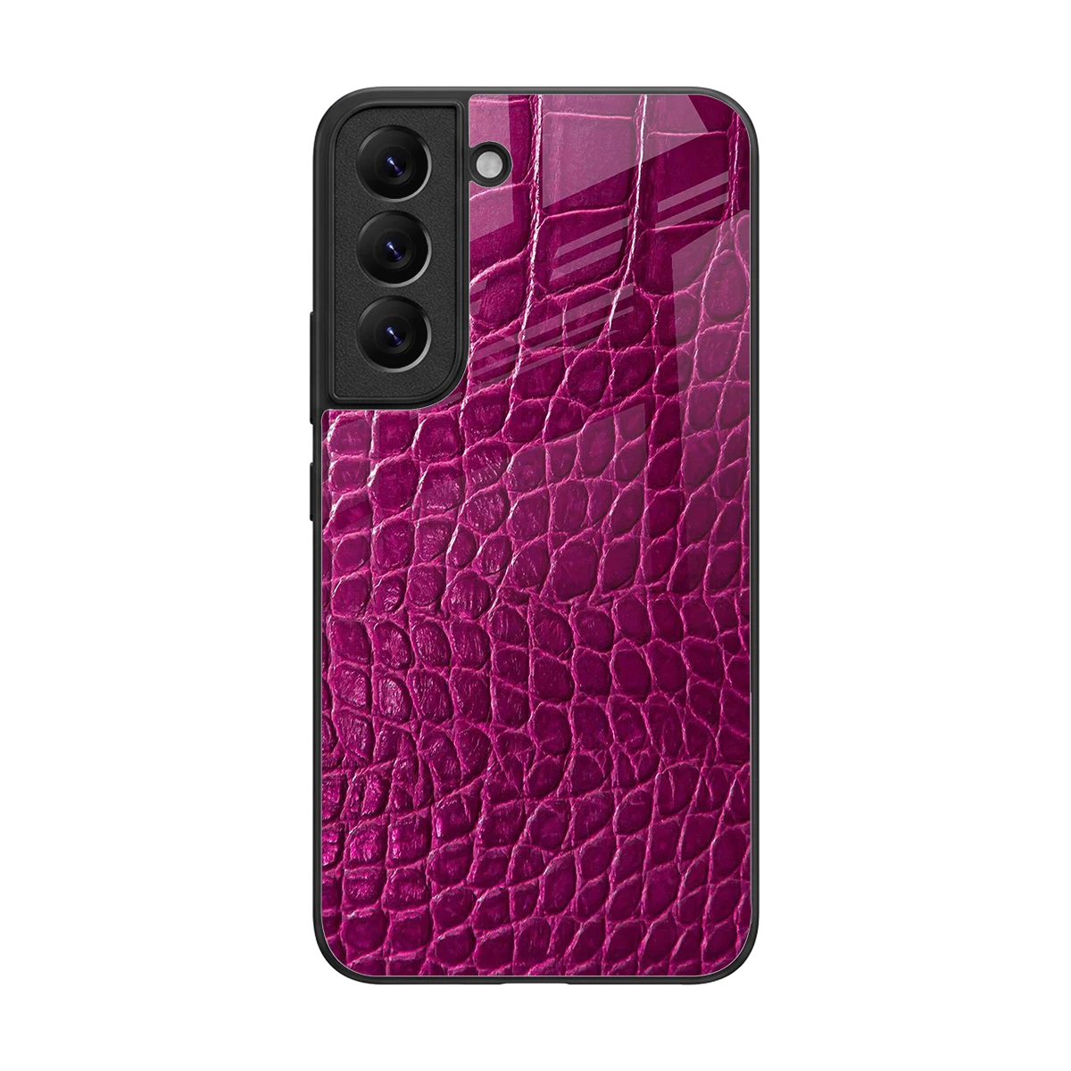 Croco Pink back phone cover | glass case for samsung galaxy s22
