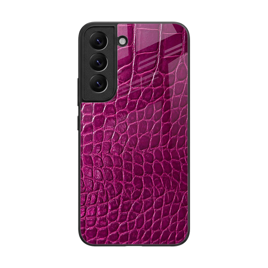 Croco Pink back phone cover | glass case for samsung galaxy s22