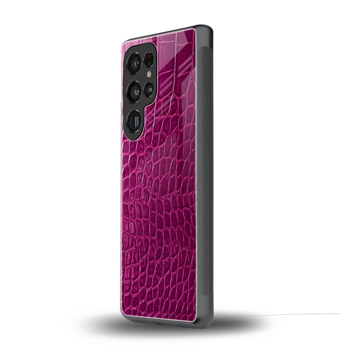Croco Pink samsung galaxy s25 ultra mobile cover | shockproof glass phone case
