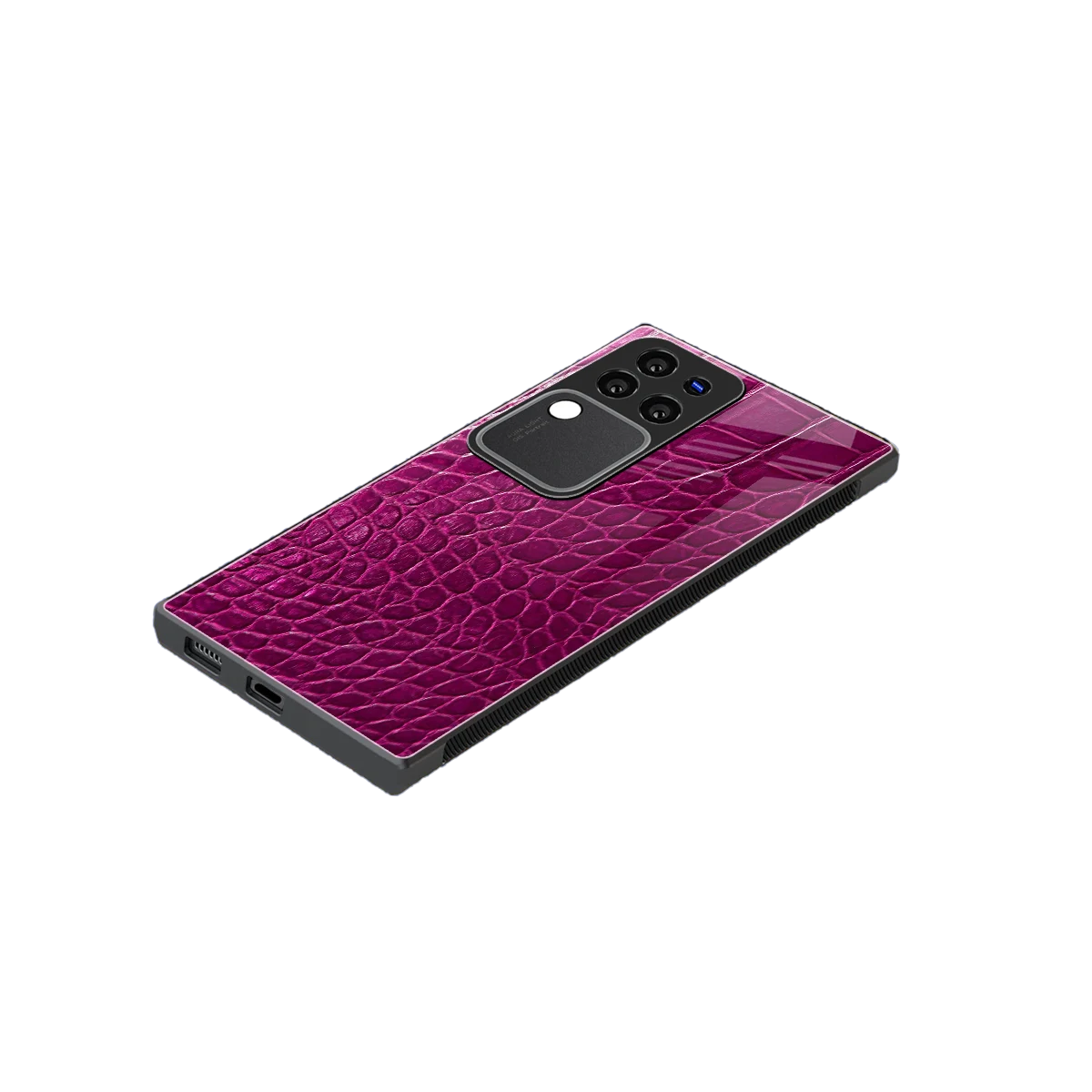 Croco Pink stylish phone case forvivo v30 pro | glossy glass and slim fit