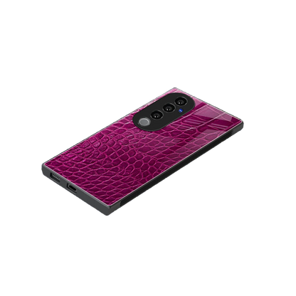 Croco Pink stylish phone case for vivo v40 pro | glossy glass and slim fit