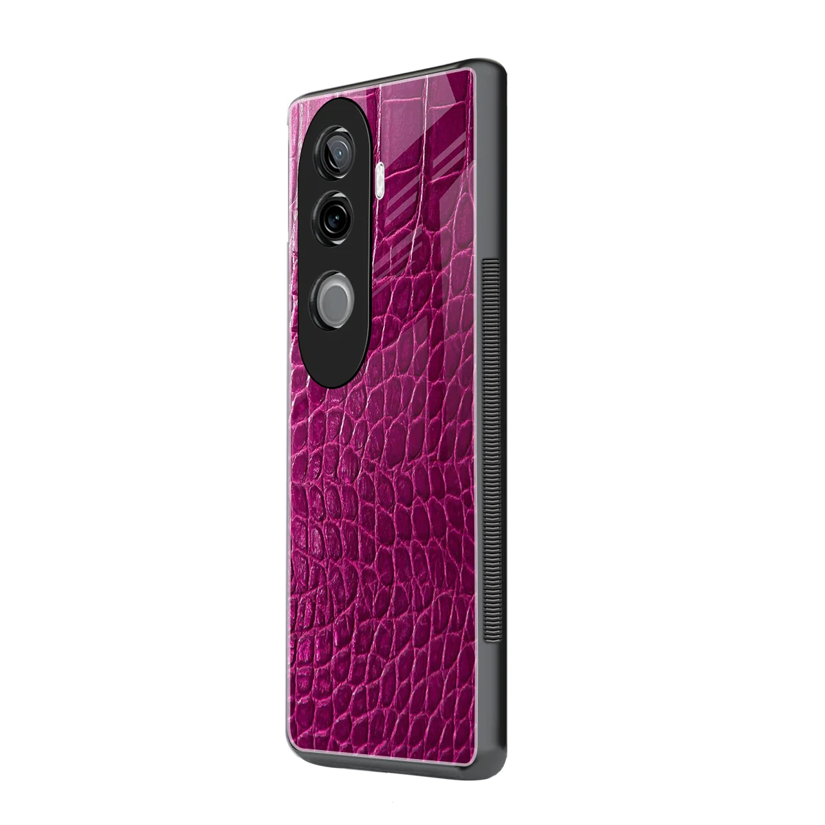 Croco Pink vivo v40e mobile cover | shockproof glass phone case