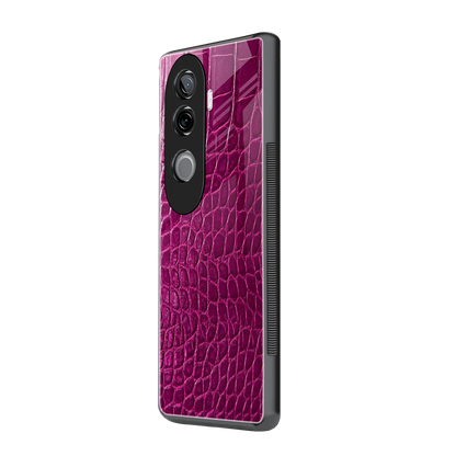 Croco Pink vivo v40e mobile cover | shockproof glass phone case
