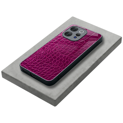 Croco Pink stylish phone case for vivo v70 | glossy glass and slim fit
