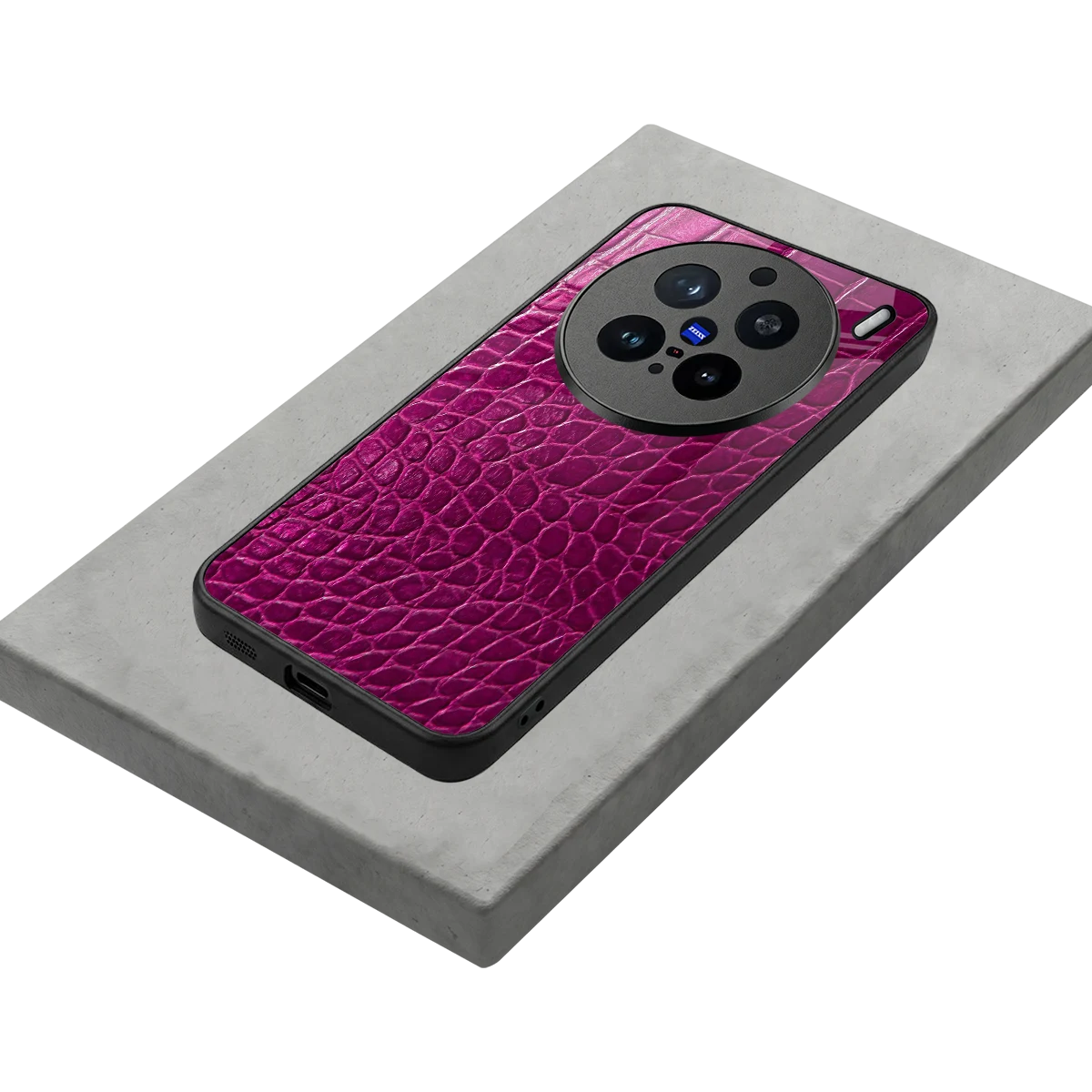 Croco Pink stylish phone case for vivo x200 pro | glossy glass and slim fit