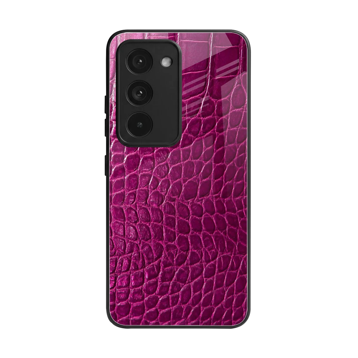 Croco Pink back phone cover | glass case for redmi 15 5g