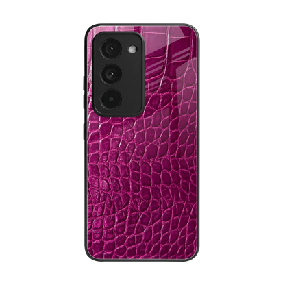 Croco Pink back phone cover | glass case for redmi 15 5g