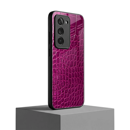 Croco Pink redmi 15 5g mobile cover | shockproof glass phone case