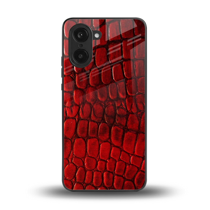 Croco Red back phone cover | glass case for oneplus nord ce5 5g