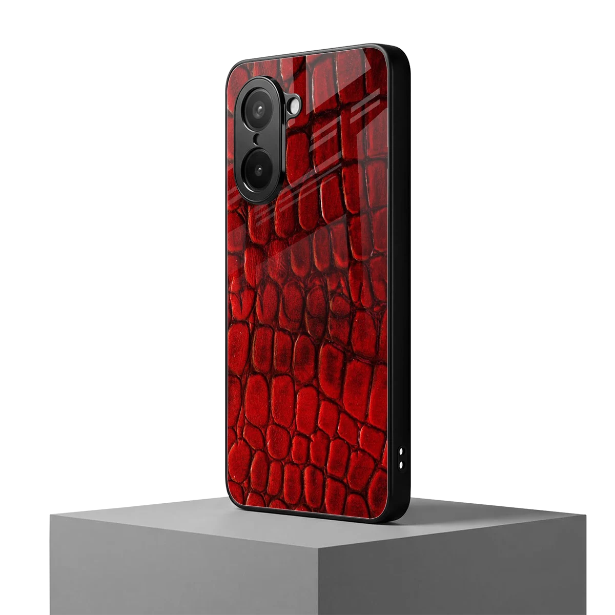 Croco Red oneplus nord ce5 5g mobile cover | shockproof glass phone case