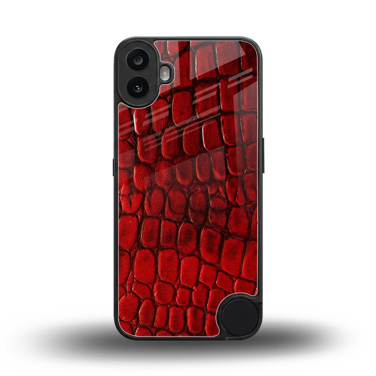 Croco Red back phone cover | glass case for cmf nothing phone 1