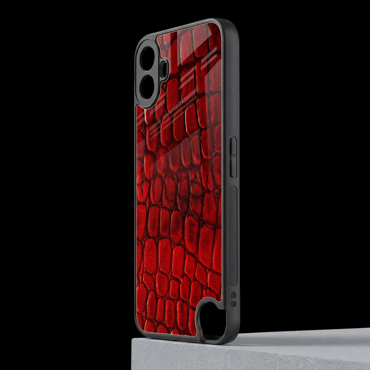 Croco Red cmf nothing phone 1 mobile cover | shockproof glass phone case