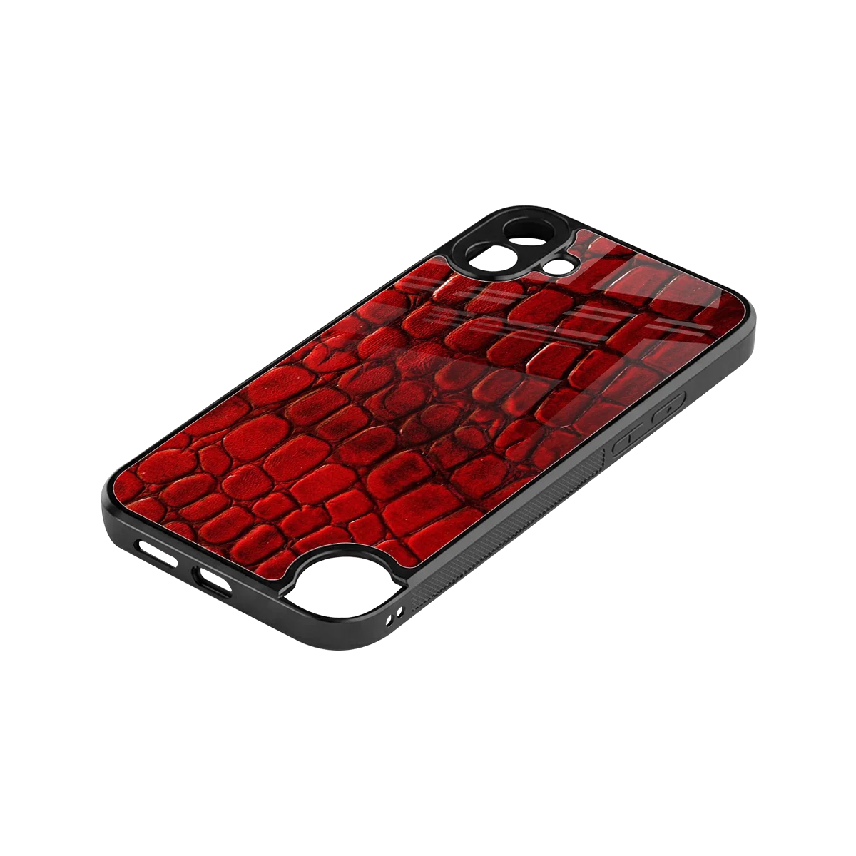 Croco Red stylish phone case for cmf nothing phone 1 | glossy glass and slim fit