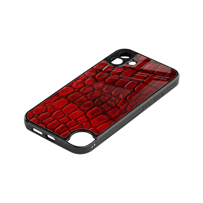 Croco Red stylish phone case for cmf nothing phone 1 | glossy glass and slim fit