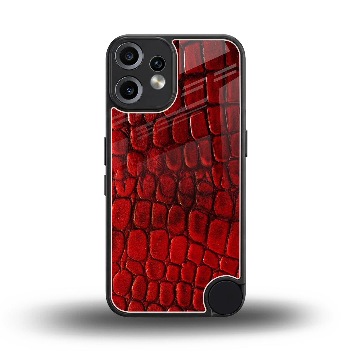 Croco Red back phone cover | glass case for cmf nothing phone 2 pro