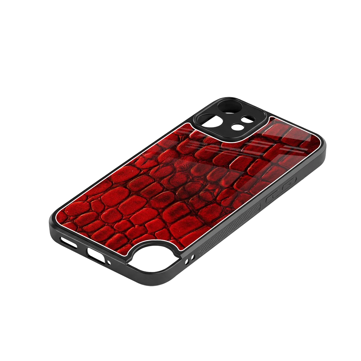 Croco Red stylish phone case for cmf nothing phone 2 pro | glossy glass and slim fit