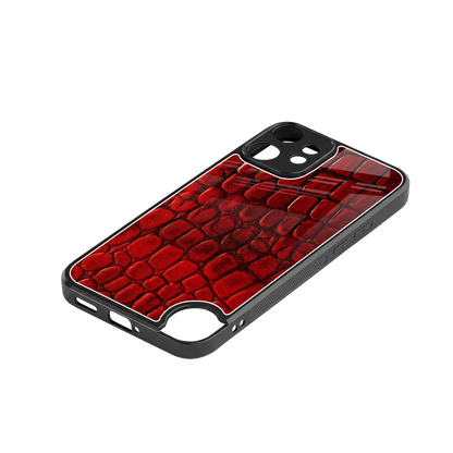 Croco Red stylish phone case for cmf nothing phone 2 pro | glossy glass and slim fit