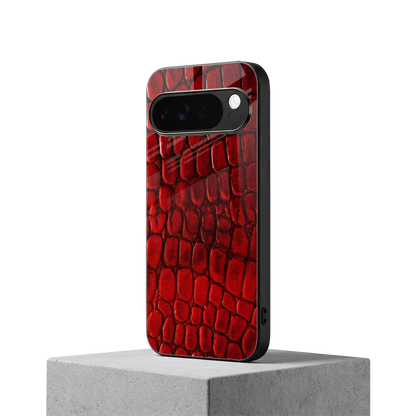 Croco Red google pixel 10 pro xl mobile cover | shockproof glass phone case