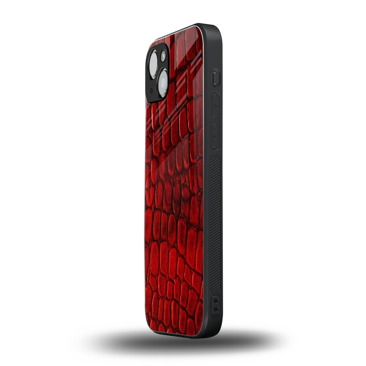 Croco Red iphone 13 mobile cover | shockproof glass phone case