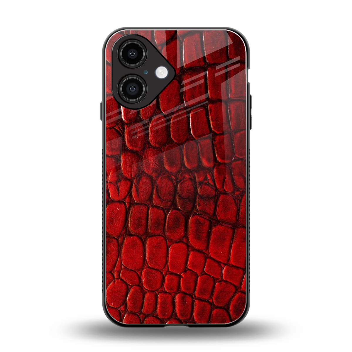 Croco Red Phone Case for Iphone 16 | Glass Case