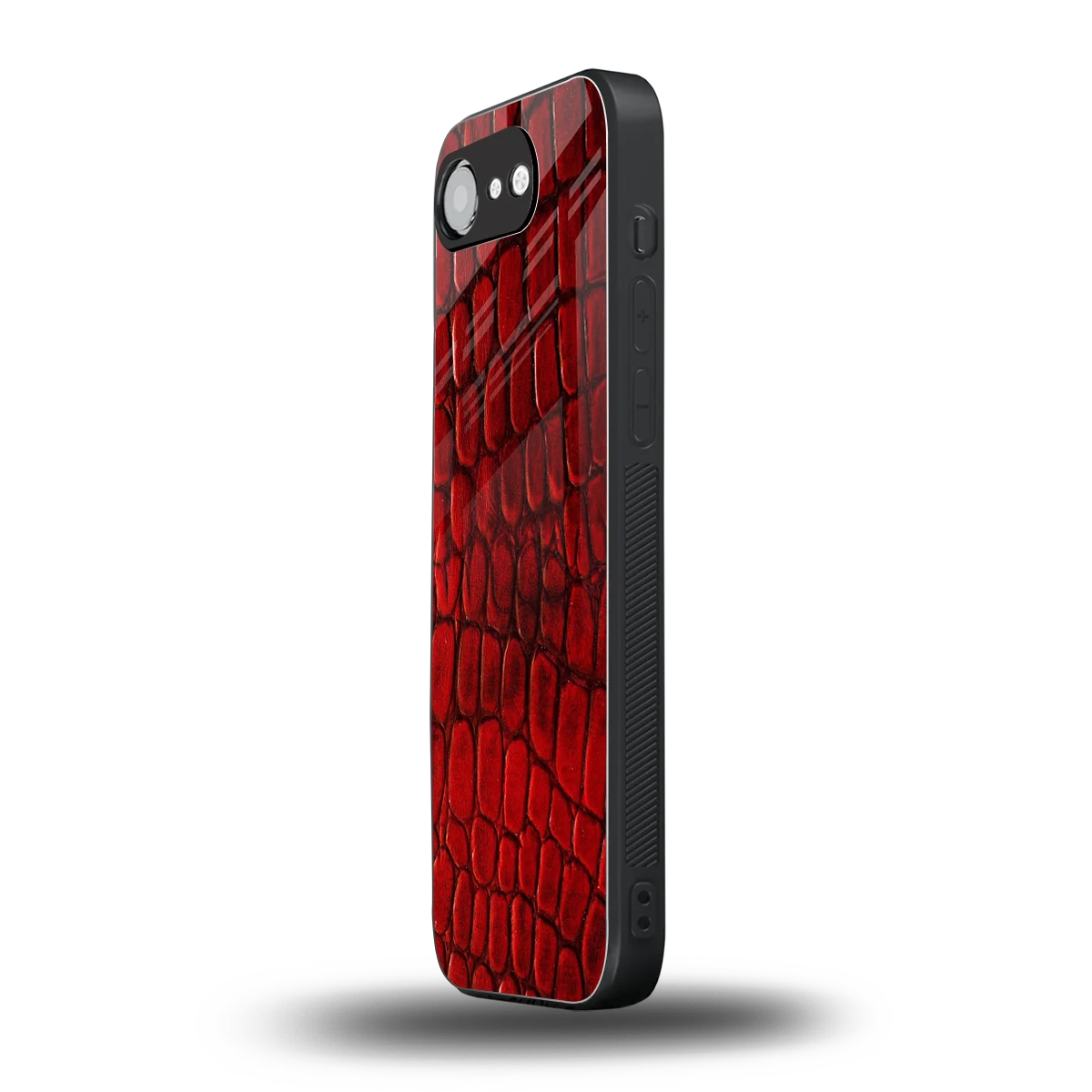 Croco Red iphone 16e mobile cover | shockproof glass phone case