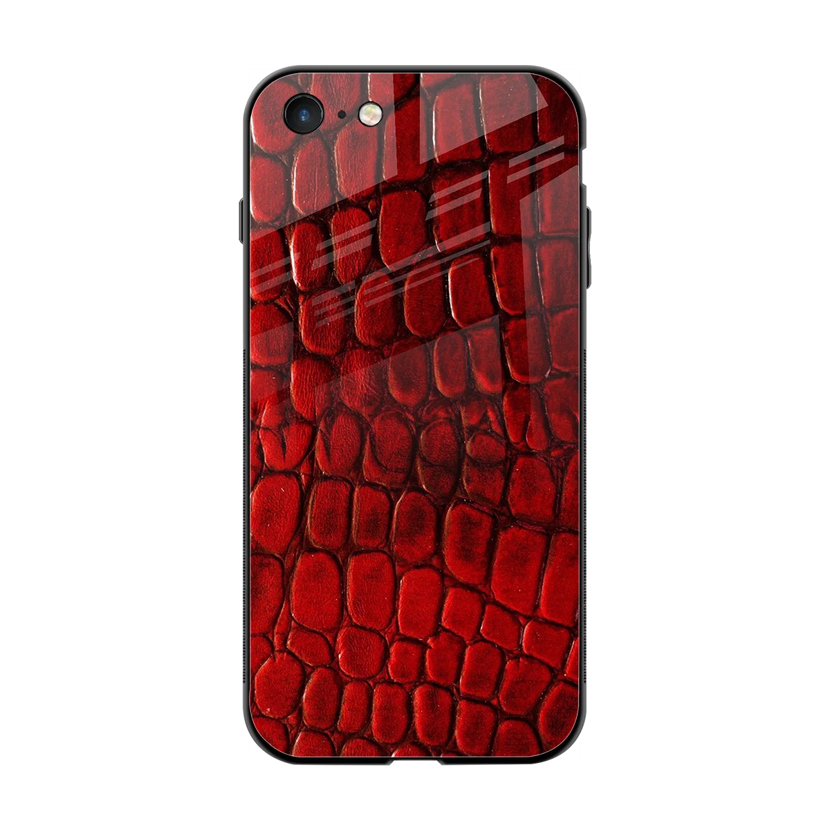 Croco Red back phone cover | glass case for iphone 7