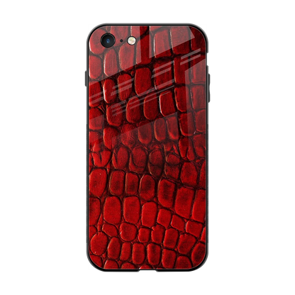 Croco Red back phone cover | glass case for iphone 7