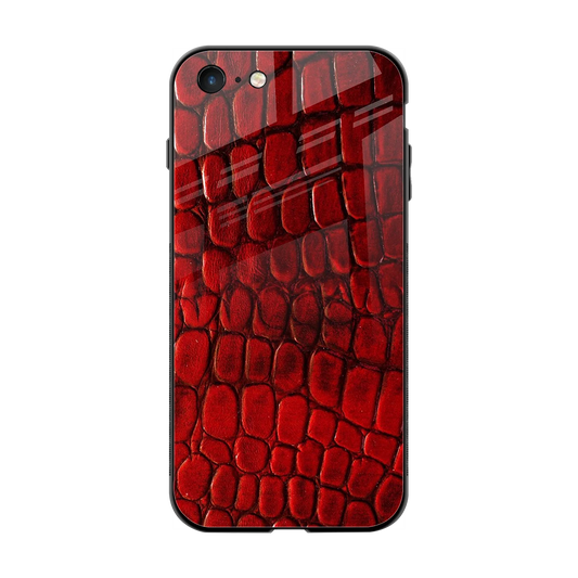 Croco Red back phone cover | glass case for iphone 7