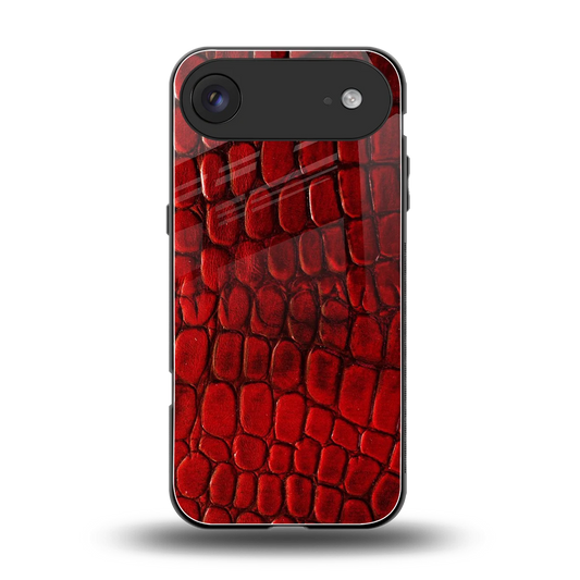 Croco Red back phone cover | glass case for iphone air