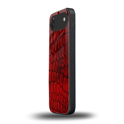 Croco Red iphone air mobile cover | shockproof glass phone case