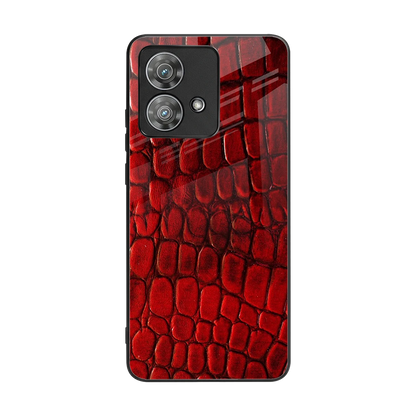 Croco Red back phone cover | glass case for motorola edge 40 neo 5g